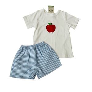 NWT The Oaks Apparel Size 12M Alexander Apple Short Set